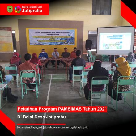 PELATIHAN PROGRAM PAMSIMAS TAHUN 2021